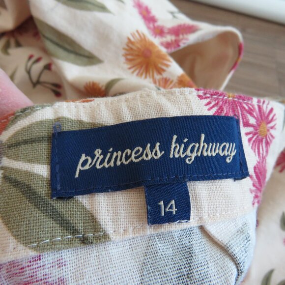 PRINCESS HIGHWAY X MODCLOTH Kool As A Koala Linen Blend Overalls - Size US 10 - Picture 16 of 16